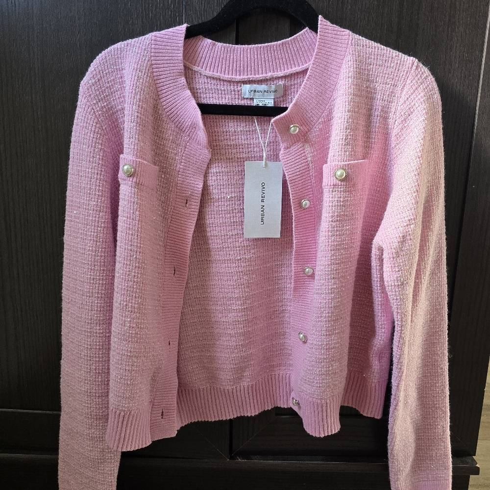 Pink cardigan